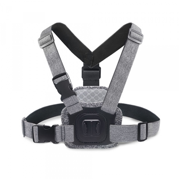 Suport Piept Camera Sport Techsuit JX-002 pentru GoPro Series, Gri