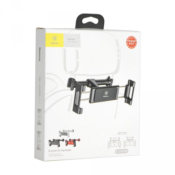 Suport Auto Tetiera Baseus BackSeat pentru Telefon / Tableta, 4.7inch - 12.9inch, Negru SUHZ-01