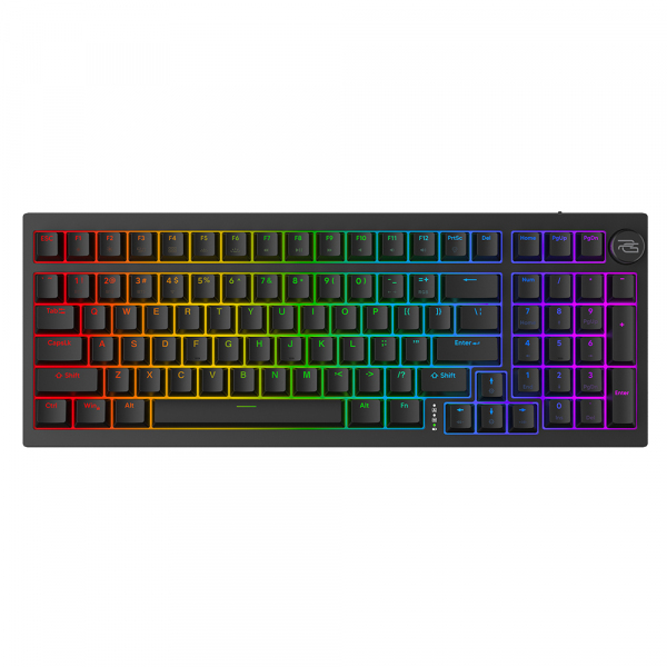 Tastatura Gaming Wireless Proove Slicker, RGB, BT / Wi-Fi / Wired, 1.8m, Neagra WKSLEN00022401