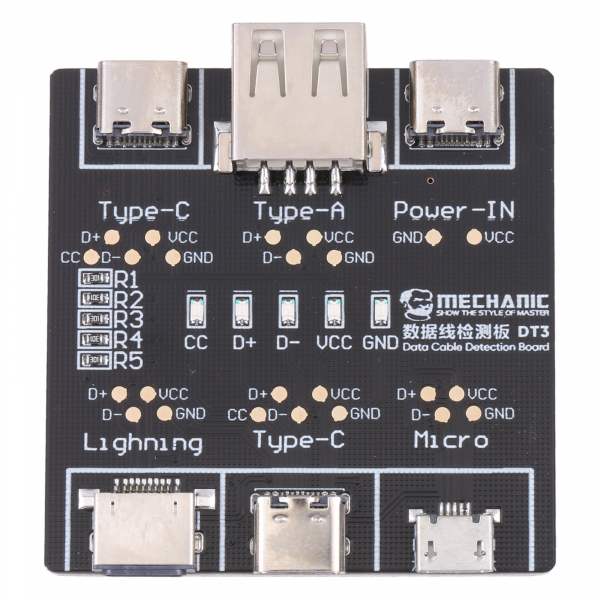 Tester Service Mechanic DT3 pentru Cabluri Lightning / USB-C / microUSB