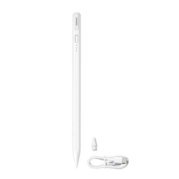 Touch Pen Baseus Smooth Writing 3 Series pentru Apple iPad, Versiune Wireless Activ, Alb P80080805213-00