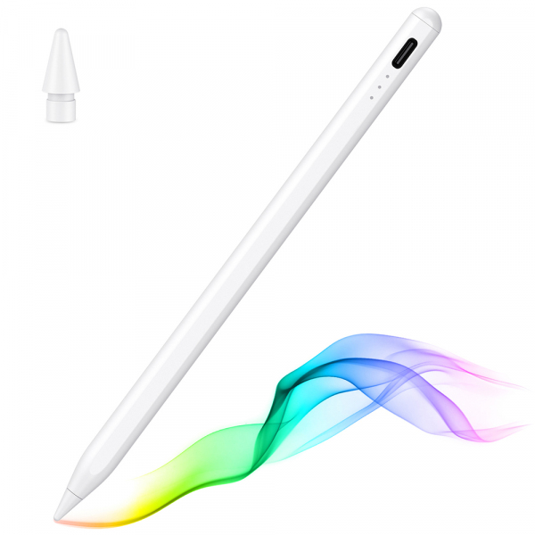 Touch Pen Techsuit JA04 pentru Apple iPad, Versiune Activ, Alb