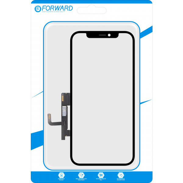 Touchscreen Forward Guard OCA pentru Apple iPhone 12 / 12 Pro, Negru