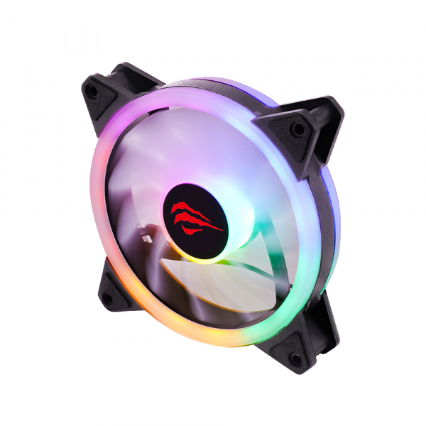 Ventilator HAVIT F2089, RGB, 1200RPM, 35dB, 1.32W, Negru