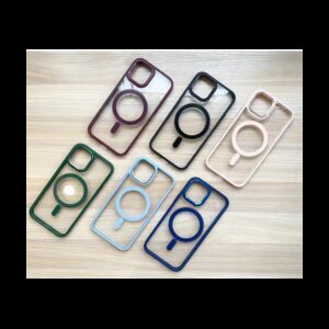 Husa Clear Magnetic Case Apple iPhone 14 Pro Max Verde