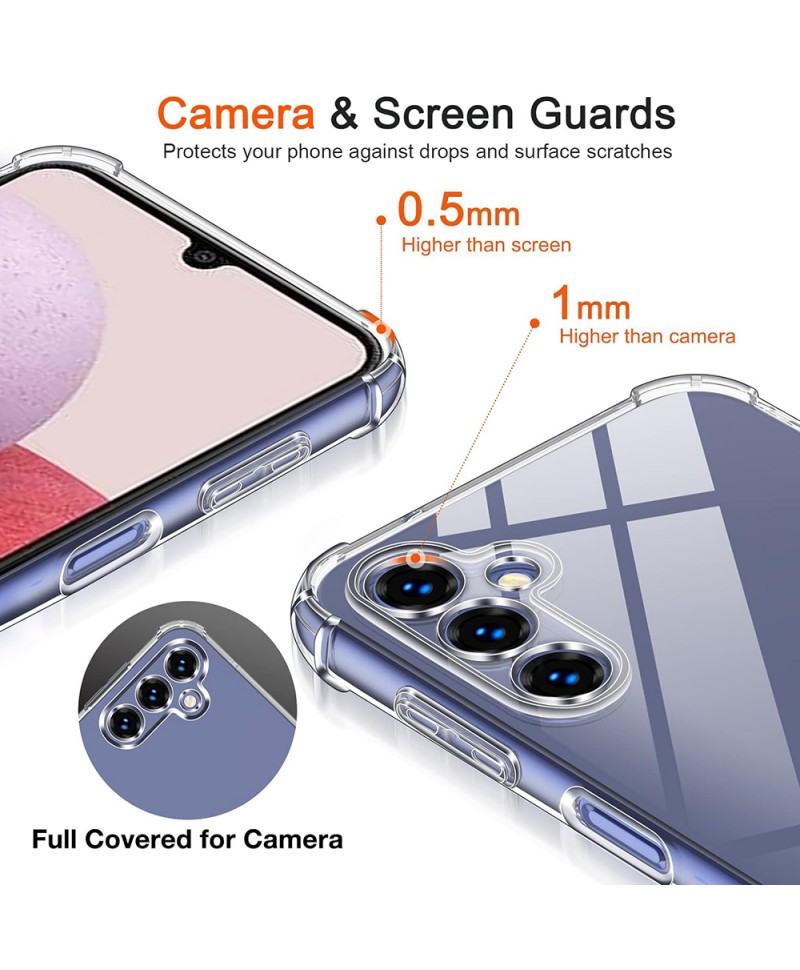 Husa Shockproof Samsung Galaxy A14 4G, A14 5G Transparenta