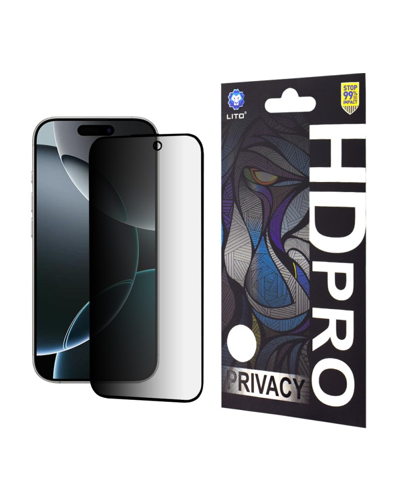 Geam Soc Protector Privacy Full Glue iPhone 15, iPhone 15 Pro, iPhone 16