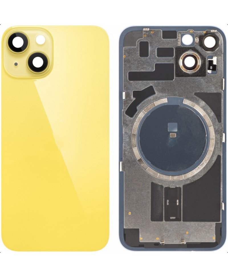 Capac Baterie iPhone 14 Galben Complet Cu Rama