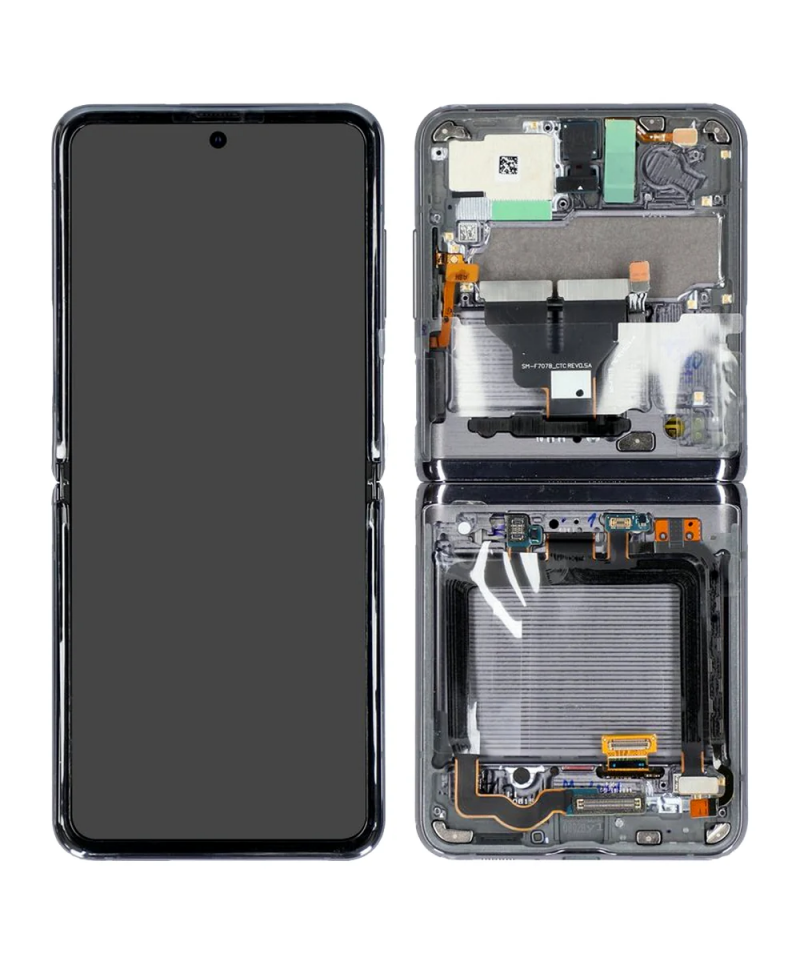 Ecran Lcd Display Samsung Galaxy Z Flip 5G, F707 Negru Cu Rama