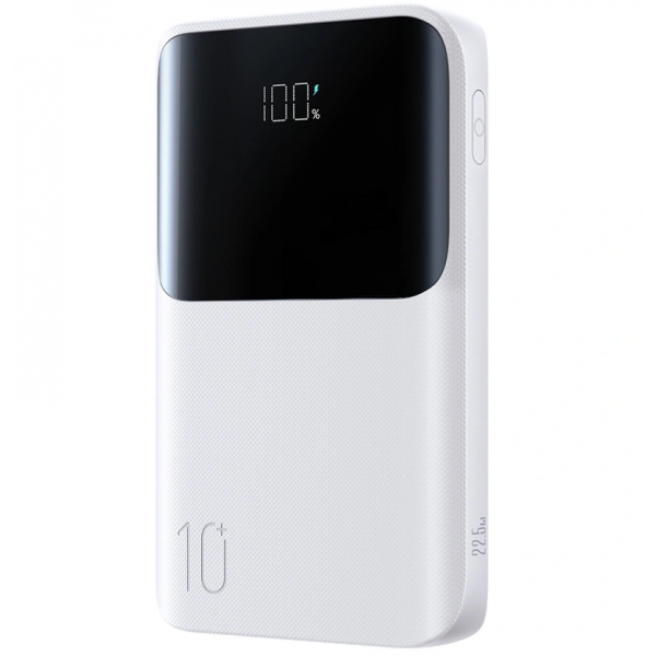 Baterie Externa Joyroom JR-QP191 Mini, 10000mAh, 22.5W, QC + PD, 1 x USB-A - 2 x USB-C, Alba