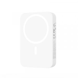 Baterie Externa Wireless BWOO BO-P59, 10000mAh, 20W, PD + QI, 1 x QI - 1 x USB-C, Alba