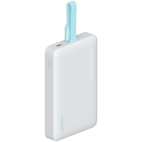 Baterie Externa Wireless Cuktech CP132ML, 10000mAh, 22.5W, PD + FQI, 2 x USB-C, Alba