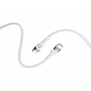 Cablu Date si Incarcare USB-C - USB-C Forever Flexible, 100W, 2m, Alb