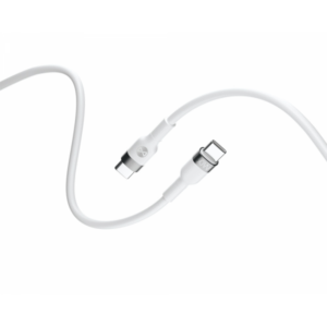 Cablu Date si Incarcare USB-C - USB-C Forever Flexible, 60W, 2m, Alb