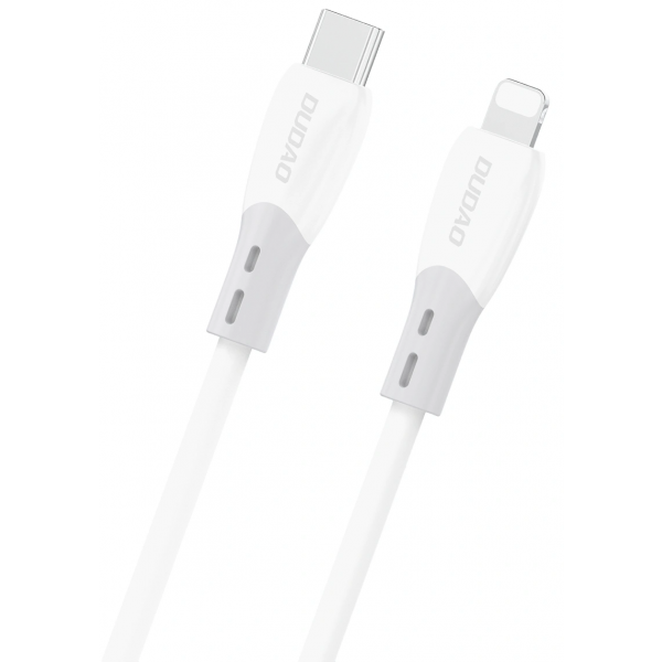 Cablu Date si Incarcare USB-C - Lightning Dudao L25SX, 30W, 1m, Alb