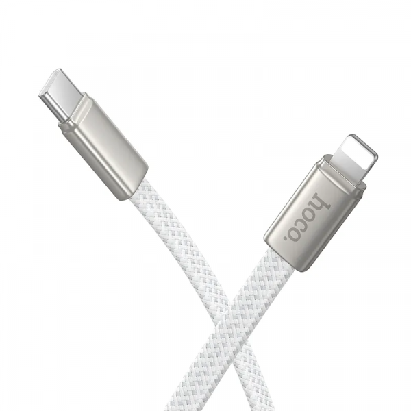 Cablu Date si Incarcare USB-C - Lightning HOCO X125, 30W, 1m, Alb