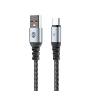 Cablu Date si Incarcare USB-A - USB-C Forever Braix, 18W, 1m, Negru