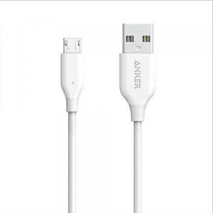 Cablu Date si Incarcare USB-A - microUSB Anker PowerLine, 18W, 1m, Alb A8132H21