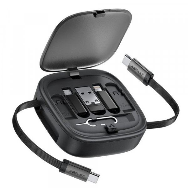 Cablu Date si Incarcare USB-C - USB-C Acefast Travel J3, 60W, 0.95m, Negru