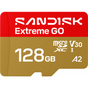 Card Memorie microSDXC SanDisk Extreme GO Android A2, 128Gb, Clasa 10 / UHS-1 U1 SDSQXGN-128G-GN6MN