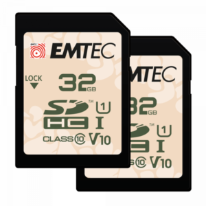 Card Memorie SDHC Emtec Rugged Outdoor, 32Gb, Clasa 10 / UHS-1 U1, Set 2 bucati ECMSD32GHCU1ORP2