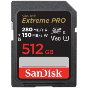 Card Memorie SDXC SanDisk Extreme Pro, 512Gb, Clasa 10 / UHS-2 U3 SDSDXEP-512G-GN4IN