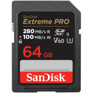 Card Memorie SDXC SanDisk Extreme Pro, 64Gb, Clasa 10 / UHS-2 U3 SDSDXEP-064G-GN4IN