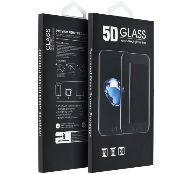 Folie de protectie Ecran Matte OEM pentru Apple iPhone 16 Pro Max, Sticla Securizata, Full Glue, 5D, Neagra