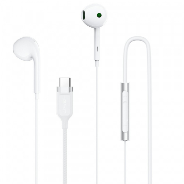 Handsfree USB-C Acefast L7, Alb