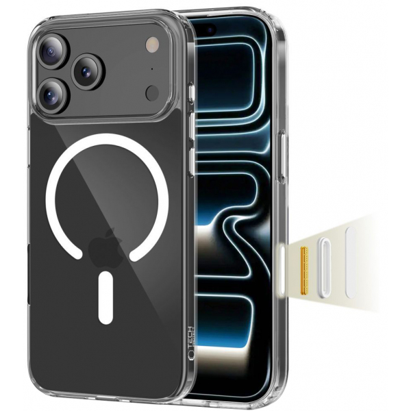 Husa MagSafe pentru Apple iPhone 18 Pro Max / 17 Pro Max, Tech-Protect, Flexair Hybrid CC, Transparenta