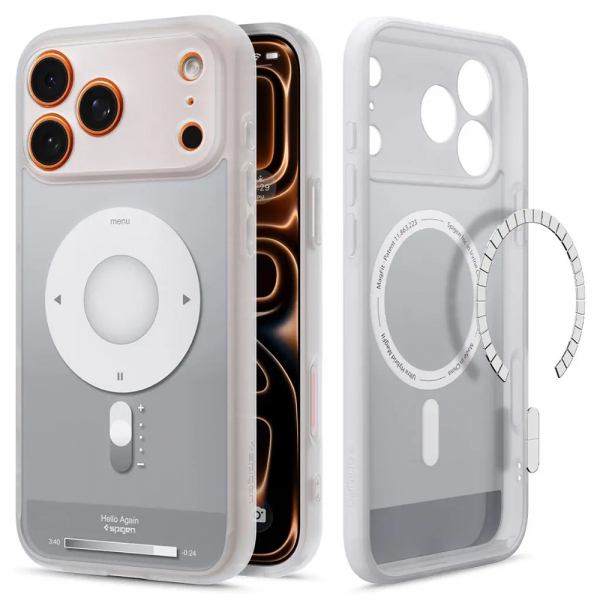Husa MagSafe pentru Apple iPhone 18 Pro Max / 17 Pro Max, Spigen, Ultra Hybrid Classic, Argintie ACS10291