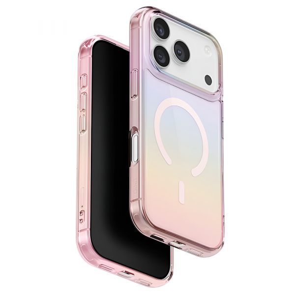 Husa MagSafe pentru Apple iPhone 18 Pro Max / 17 Pro Max, UNIQ, Iridescia MagClick, Bleu Pastel