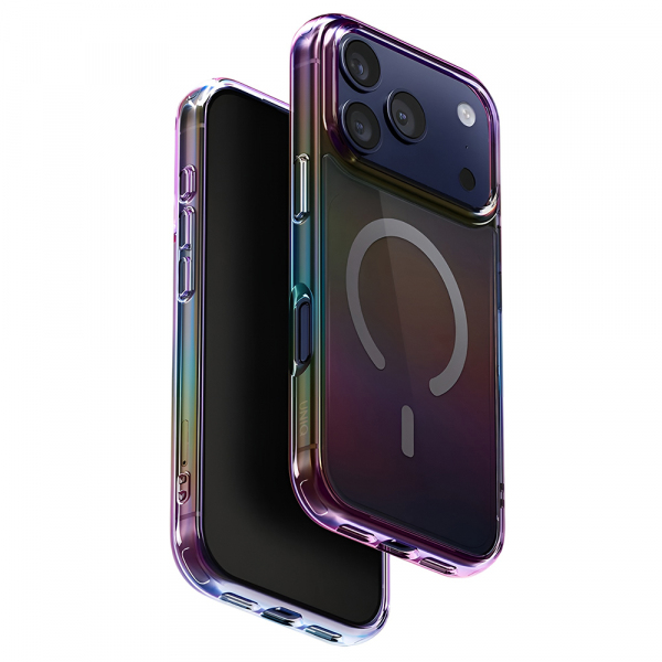 Husa MagSafe pentru Apple iPhone 18 Pro / 17 Pro, UNIQ, Iridescia MagClick, Aurora