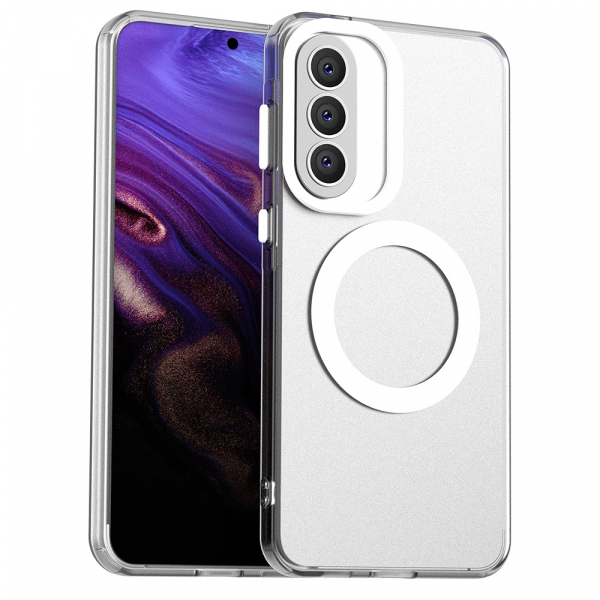 Husa MagSafe pentru Samsung Galaxy A37 5G, Techsuit, CandyCase, Alba