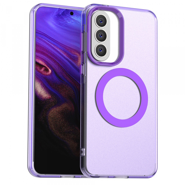 Husa MagSafe pentru Samsung Galaxy A57 5G, Techsuit, CandyCase, Mov