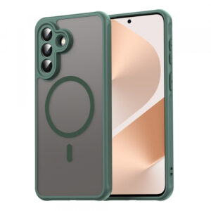 Husa MagSafe pentru Samsung Galaxy A57 5G, Techsuit, HaloFrost II, Verde