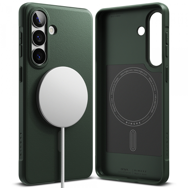 Husa MagSafe pentru Samsung Galaxy S26 Plus S947, Ringke, Onyx, Verde Inchis