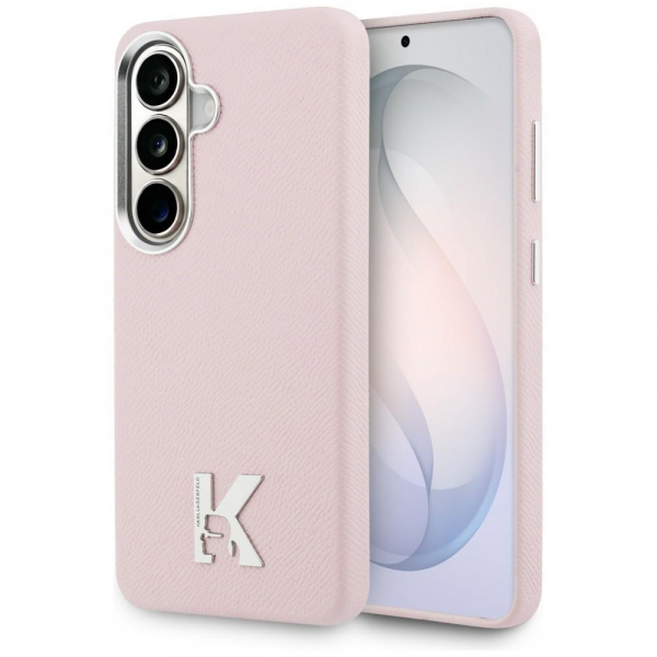Husa MagSafe pentru Samsung Galaxy S26 S942, Karl Lagerfeld, Karl Head Logo, Roz