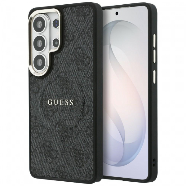 Husa MagSafe pentru Samsung Galaxy S26 Ultra S948, Guess, 4G Embossed Ring, Neagra