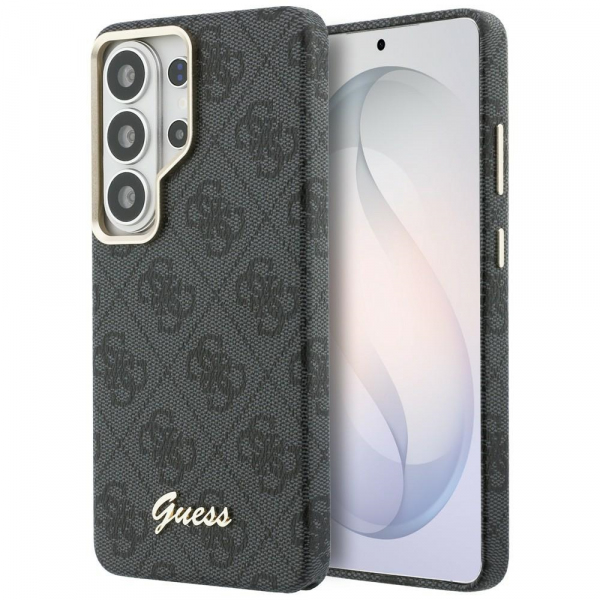 Husa MagSafe pentru Samsung Galaxy S26 Ultra S948, Guess, 4G Script Logo, Neagra