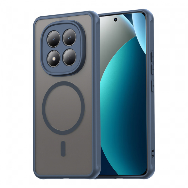 Husa MagSafe pentru Xiaomi Redmi Note 15 Pro 4G, Techsuit, HaloFrost II, Bleumarin