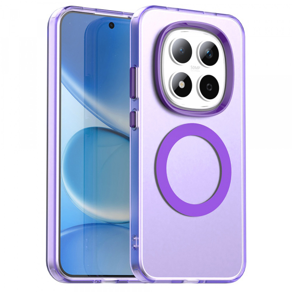 Husa MagSafe pentru Xiaomi Redmi Note 15 Pro 5G, Techsuit, CandyCase, Mov
