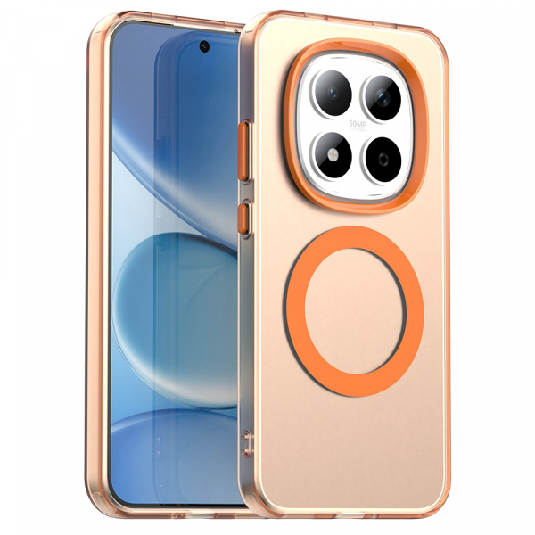 Husa MagSafe pentru Xiaomi Redmi Note 15 Pro 5G, Techsuit, CandyCase, Portocalie