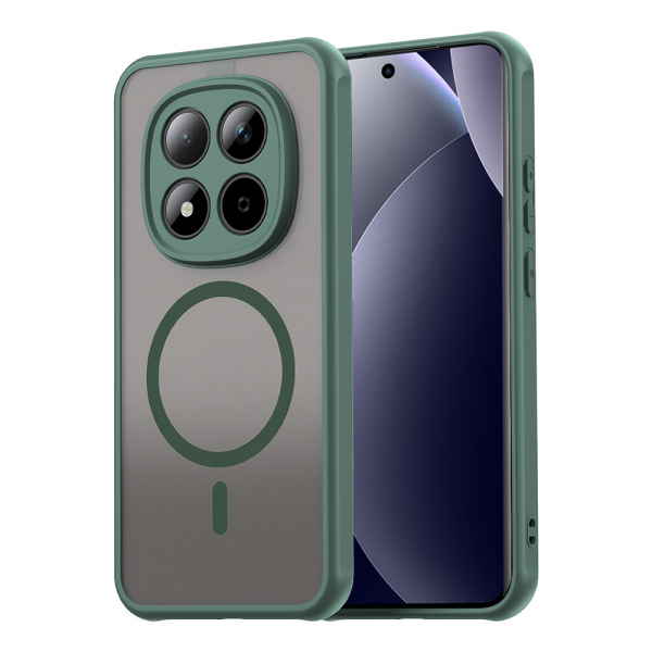 Husa MagSafe pentru Xiaomi Redmi Note 15 Pro 5G, Techsuit, HaloFrost II, Verde