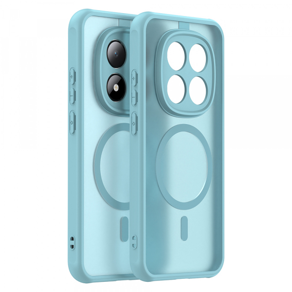Husa MagSafe pentru Xiaomi Redmi Note 15 Pro 5G, Techsuit, HaloFrost II, Verde Deschis