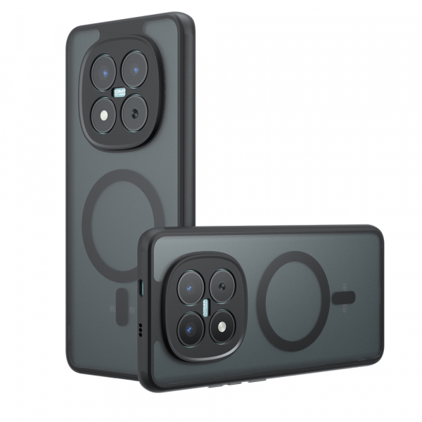 Husa MagSafe pentru Xiaomi Redmi Note 15 Pro 5G, Techsuit, PureFrost, Neagra Satinata