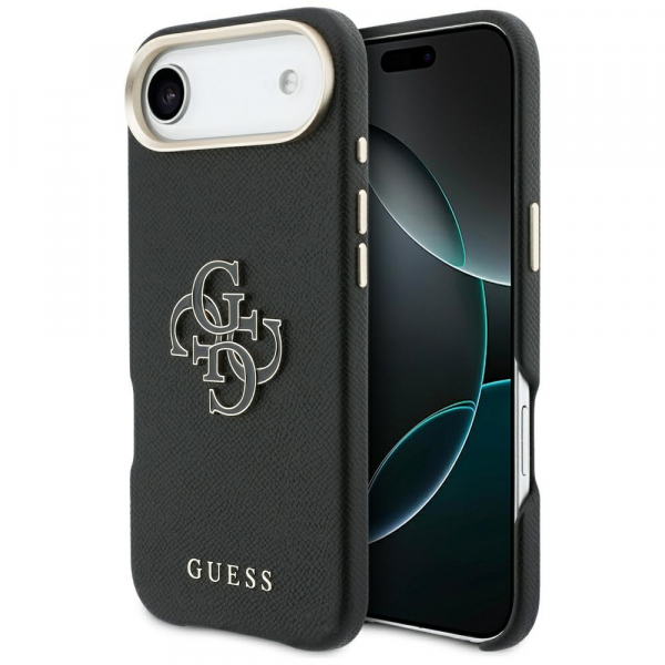 Husa pentru Apple iPhone 17 Air, Guess, Resin Logo, Neagra