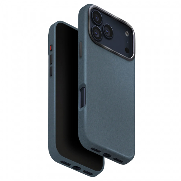 Husa pentru Apple iPhone 18 Pro Max / 17 Pro Max, UNIQ, Lyden Leatherette, Albastra