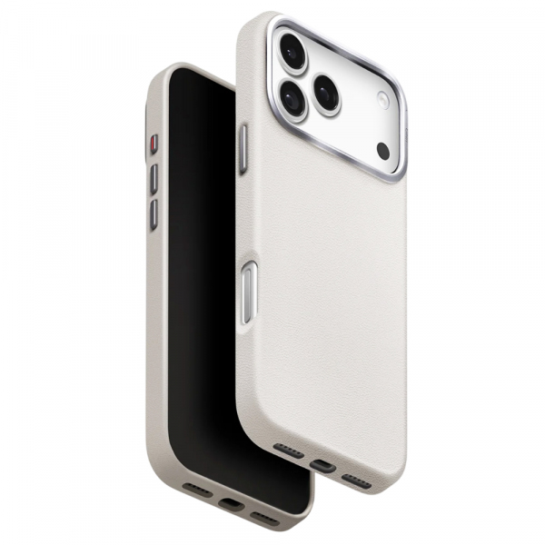 Husa pentru Apple iPhone 18 Pro / 17 Pro, UNIQ, Lyden Leatherette, Gri