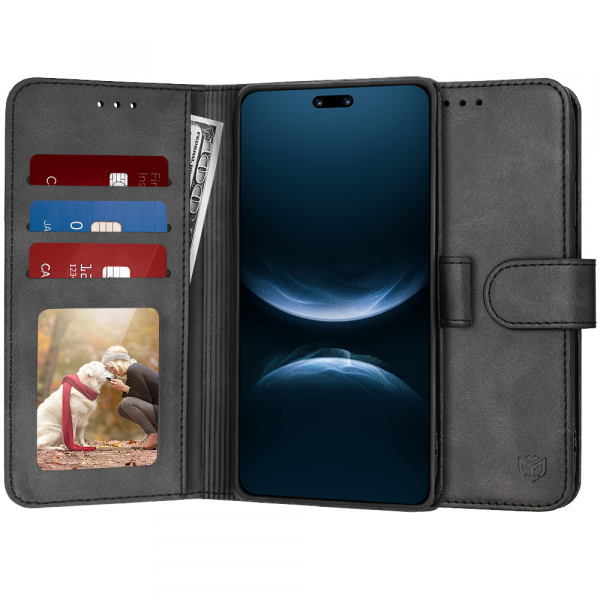 Husa pentru Huawei nova 14 Pro, Techsuit, Diary Book, Neagra
